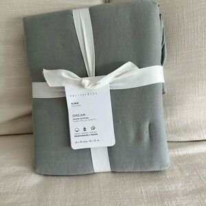 New with tags, Pottery Barn king size sham color is eucalyptus